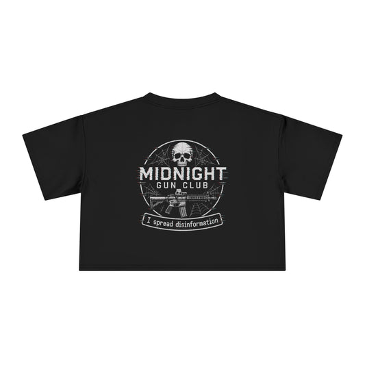 Disinformation Skull  Women's Crop Tee